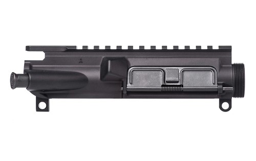 AR15 Assembled Upper Receiver w/ Flag Etching - Anodized Black