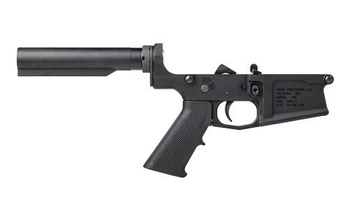 M5 (.308) Carbine Complete Lower Receiver w/ A2 Grip, No Stock - Anodized Black