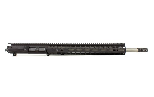 M5E1 Enhanced 18" .308 Stainless Steel Complete Upper Receiver - 15" M-LOK, Anodized Black