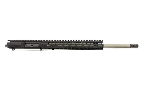 M5E1 Enhanced 22" 6.5 Creedmoor Stainless Steel Complete Upper Receiver - 15" M-LOK, Anodized Black