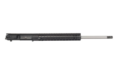 M5E1 Enhanced 24" 6.5 Creedmoor Stainless Steel Complete Upper Receiver - 15" M-LOK, Anodized Black