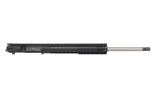 M5E1 Enhanced 24" 6.5 Creedmoor Stainless Steel Complete Upper Receiver - 15" Quad Rail, Anodized Black