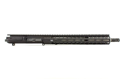 M5E1 Enhanced 16" .308 Stainless Steel Complete Upper Receiver - 15" M-LOK, Anodized Black