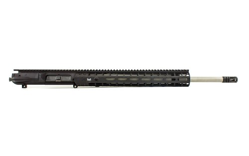 M5E1 Enhanced 20" .308 Stainless Steel Complete Upper Receiver - 15" M-LOK, Anodized Black