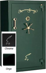 8-14-22+2 Gun Safe, 120 Minute Fire, Onyx High Gloss Finish with Chrome Hardware, Combination Dial, 958lb