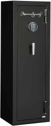 11 Gun Safe 30 Minute Fire, Black Textured with Black Nickel Hardware, Combination Dial, 286lb