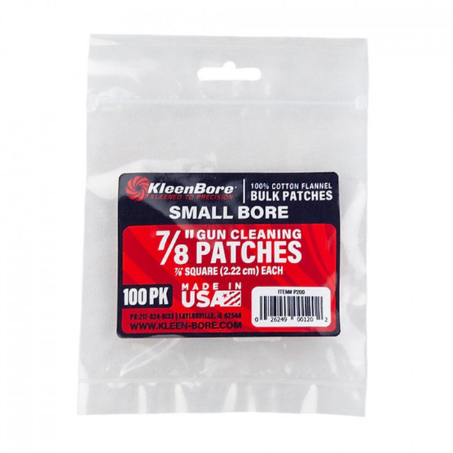 COTTON PATCHES - 7/8" - SMALL BORE - 100 COUNT
