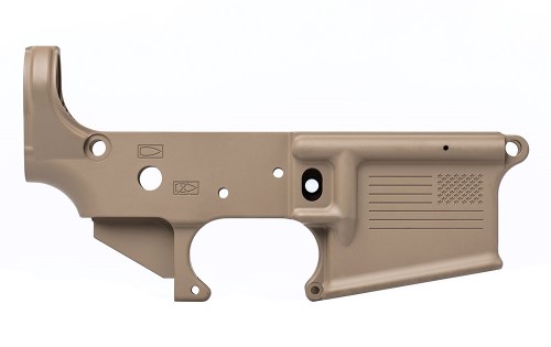 AR15 Stripped Lower Receiver, Special Edition: Freedom - FDE Cerakote