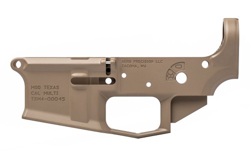 M4E1 Stripped Lower Receiver, Special Edition: Texas - FDE Cerakote