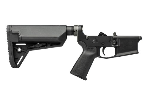 M4E1 Complete Lower Receiver w/ MOE Grip & SL-S Carbine Stock - Black/Black