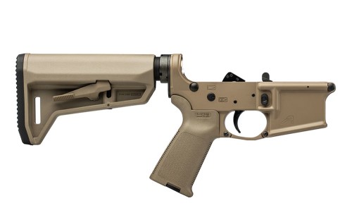 AR15 Complete Lower Receiver w/ MOE Grip & SL-K Carbine Stock - FDE/FDE