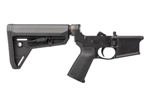 AR15 Complete Lower Receiver w/ MOE Grip & SL Carbine Stock - Black/Black