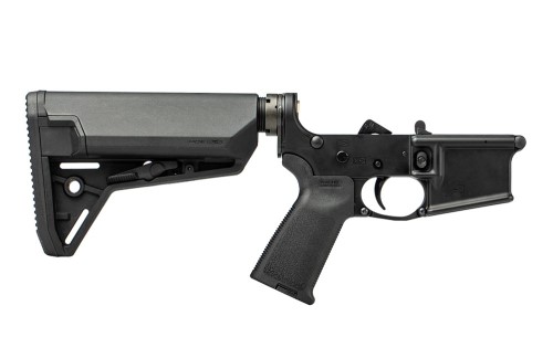 AR15 Complete Lower Receiver w/ MOE Grip & SL-S Carbine Stock - Black/Black