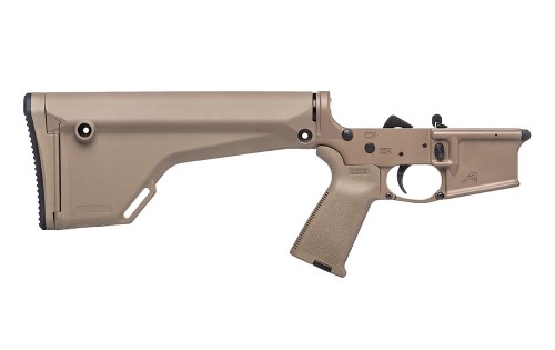 AR15 Complete Lower Receiver w/ MOE® Grip & Fixed Rifle Stock - FDE/FDE