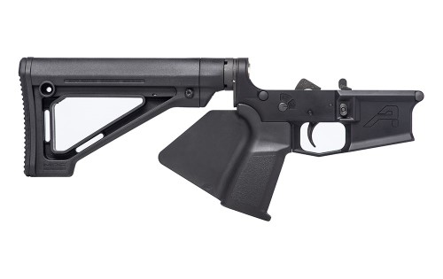 M4E1 Featureless Complete Lower Receiver w/ Magpul Fixed Carbine Stock - Black/Black