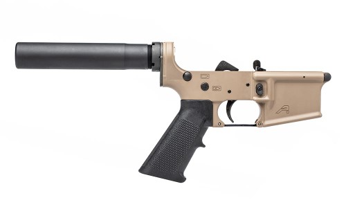 AR15 Pistol Complete Lower Receiver w/ A2 Grip - FDE Cerakote