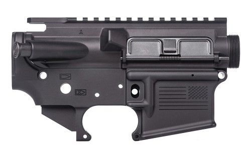 AR15 Threaded Assembled Receiver Set, Special Edition: Freedom - Anodized Black